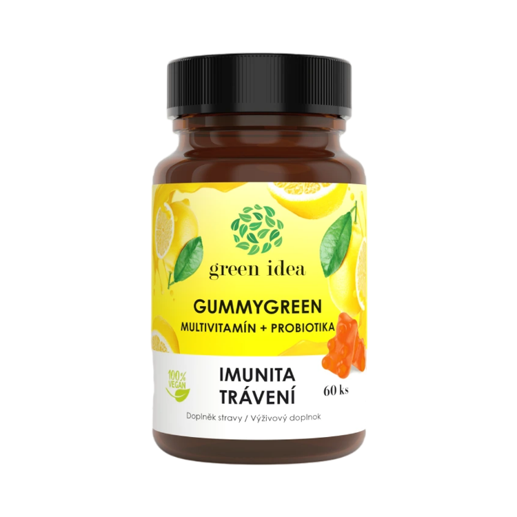 Kép Gummygreen – Multivitamin + probiotikumok, 60 db – Green idea