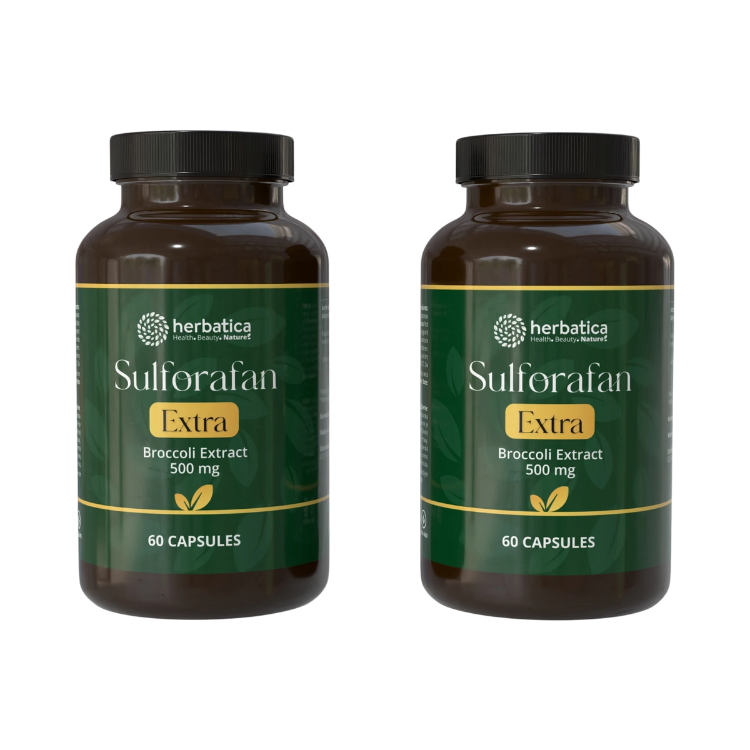 Kép Kedvezményes szett: 2x Sulforafán EXTRA – brokkolikivonat 500 mg, 60 kapszula - Herbatica