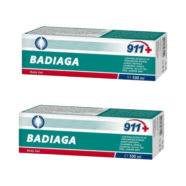 Kép Kedvezményes szett: 2x BADIAGA gél véraláfutásokra és zúzódásokra – 100 ml – Twinstec 911+