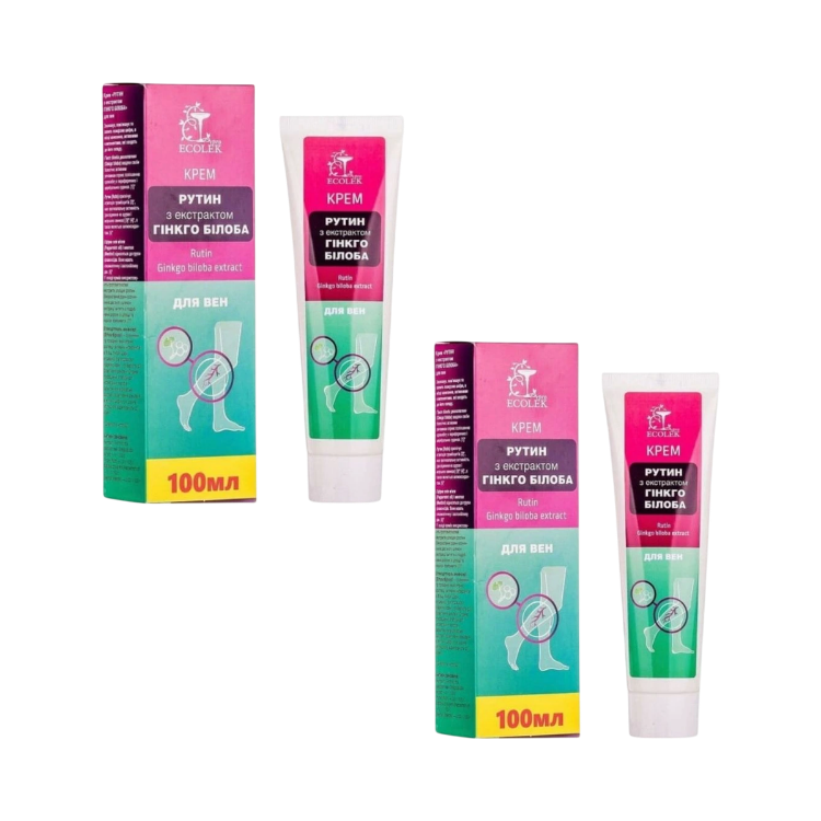 Kép Kedvezményes szett: 2x Rutin vénakrém Ginkgo biloba kivonattal – 100 ml – Ecolek