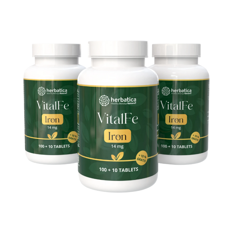 Kép Kedvezményes szett: 3x Vas 14 mg – 110 tabletta – Herbatica