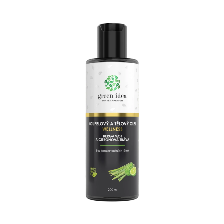 Kép Bergamot és citromfű – fürdő- és testolaj 200 ml – Green idea