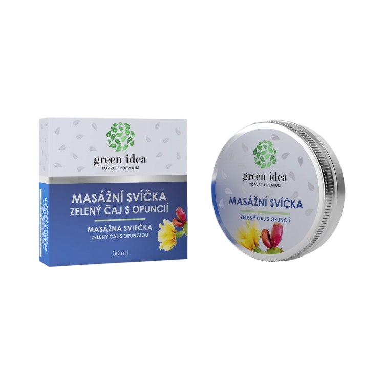 Kép Green idea masszázsgyertya – Zöld tea opuntiával
