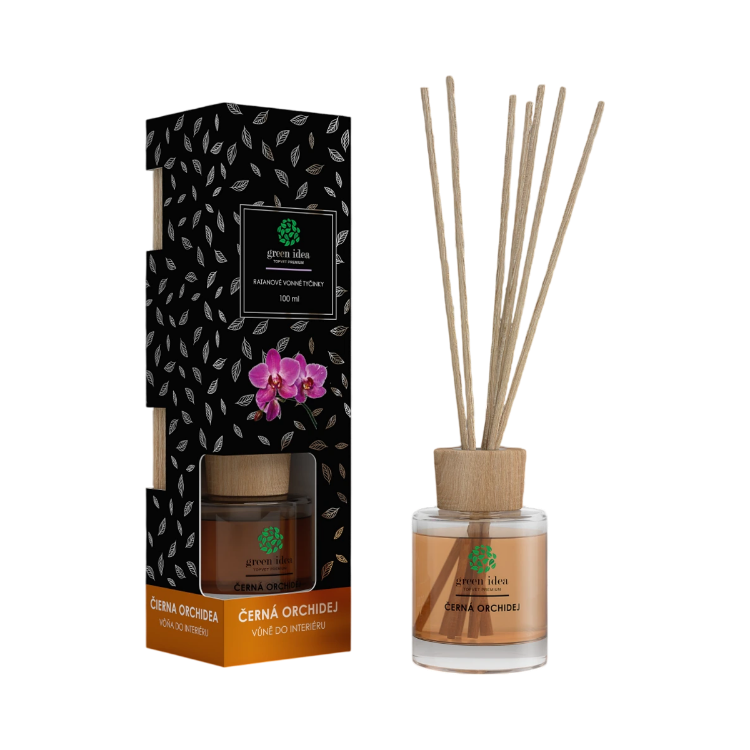 Kép Green idea Fekete orchidea rattan illatosító pálcikák 100 ml