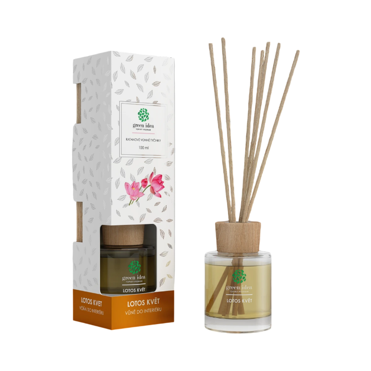 Kép Green idea Lótuszvirág rattan illatpálcás diffúzor 100 ml