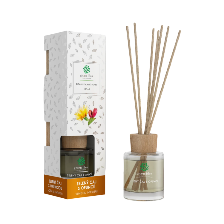 Kép Green idea Zöld tea opunciával rattan illatpálcák, 100 ml