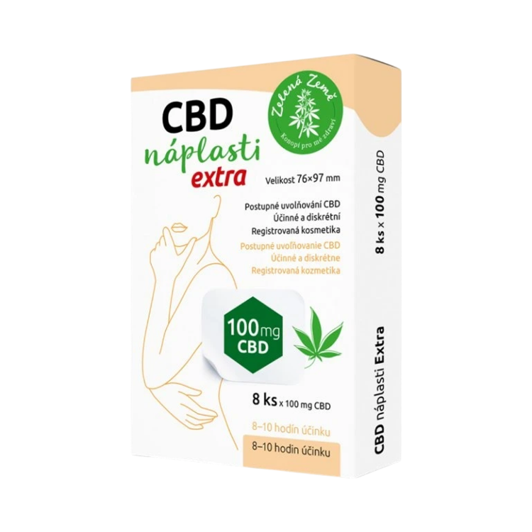 Kép Zelená Země extra nagy CBD tapasz, 8 db