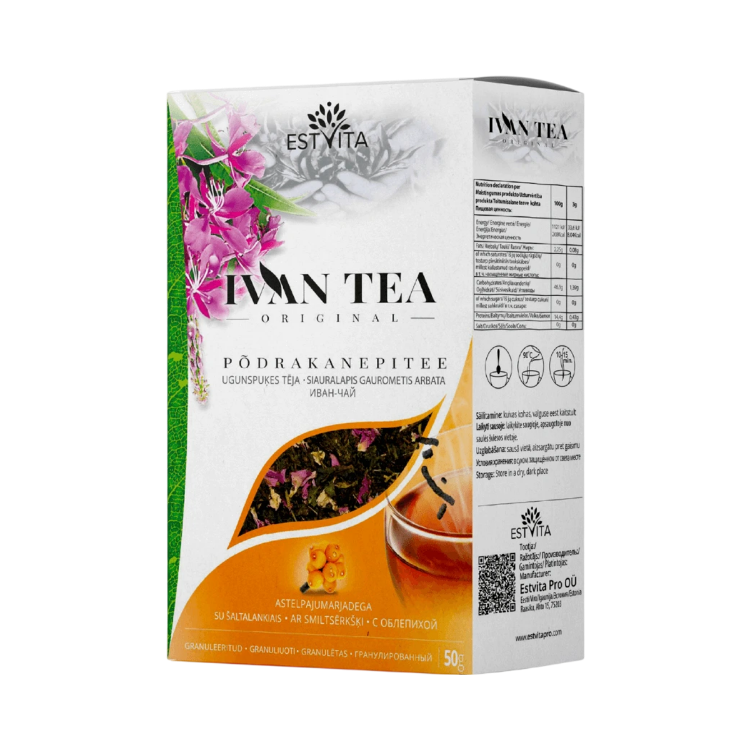 Kép Ivan tea (keskenylevelű füzike) homoktövissel - 50 g - Estvita