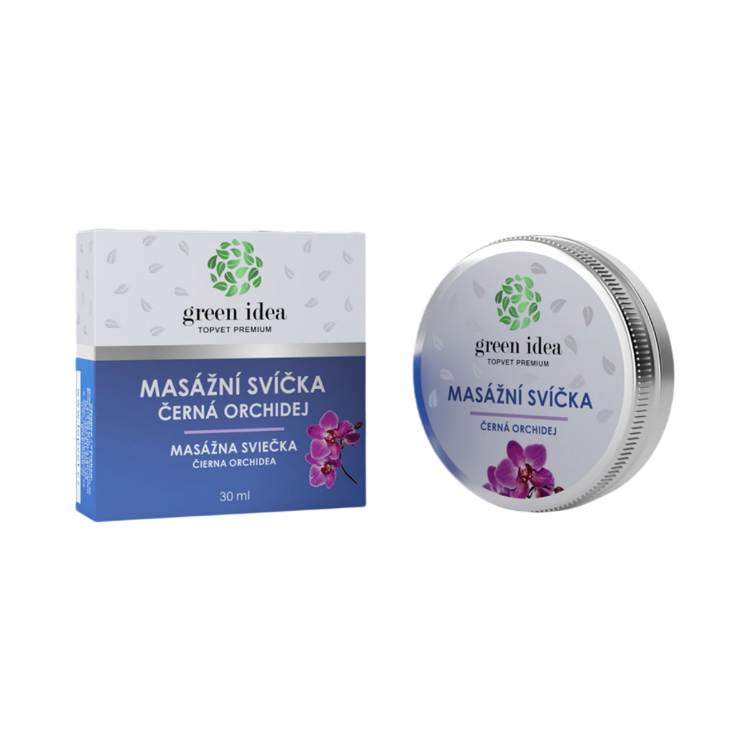 Kép Green idea masszázsgyertya – fekete orchidea, 30 ml