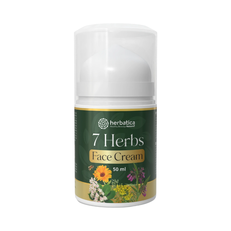 Kép Herbatica 7 Herbs Face Cream anti-age gyógynövényes arckrém kecskekolosztrummal és 7 gyógynövénnyel – 50 ml