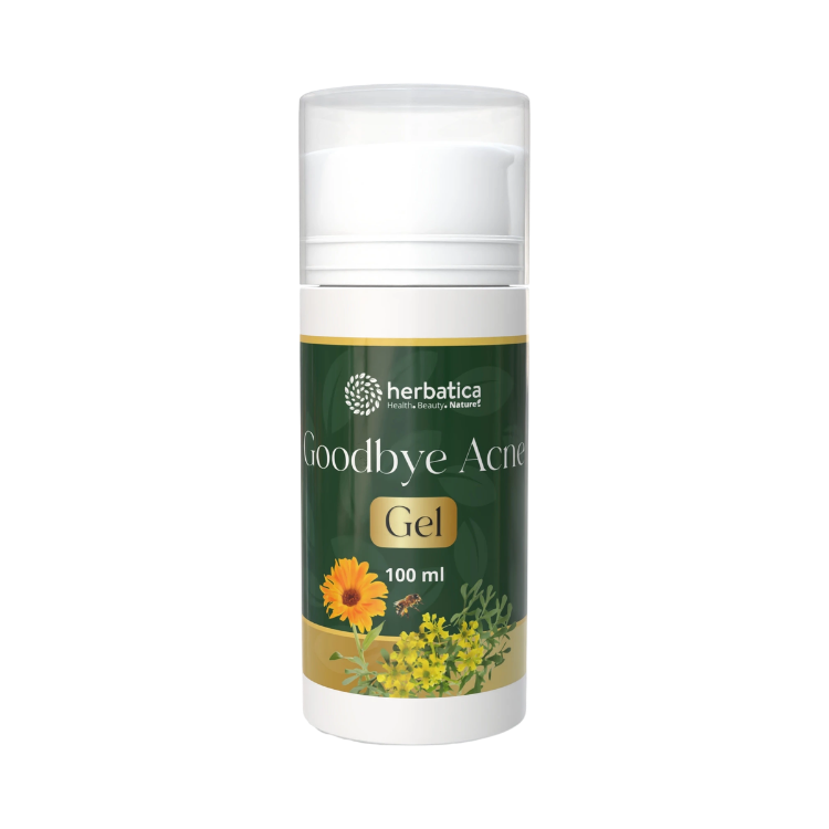 Kép Herbatica Goodbye Acne – gyógynövényes arczselé aknéra hajlamos bőrre, pórusokra és bőrpírra – 100 ml