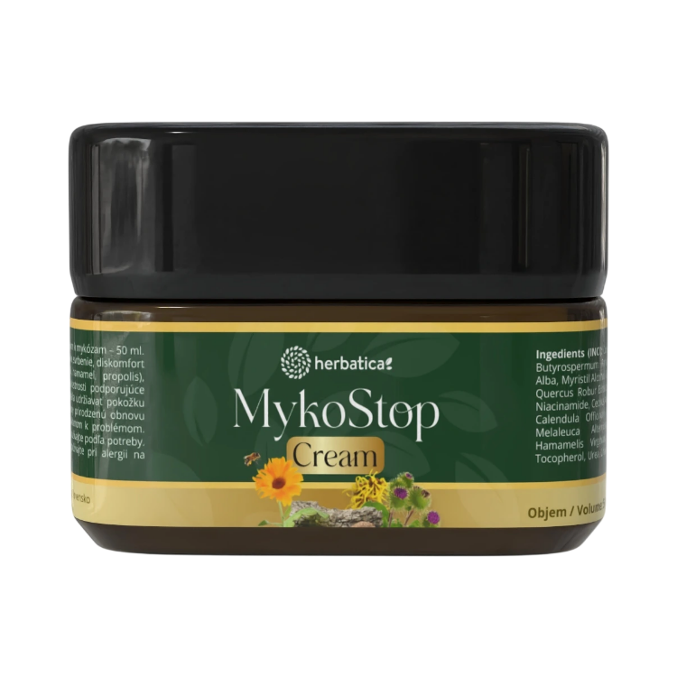 Kép Herbatica MykoStop Forte Cream regeneráló krém mikózisra hajlamos bőrre és körmökre – 50 ml