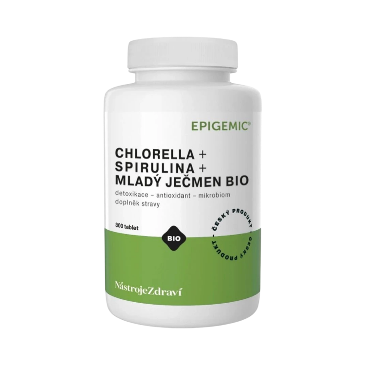 Kép Chlorella + Spirulina + Fiatal árpa BIO - 800 tabletta - Epigemic®