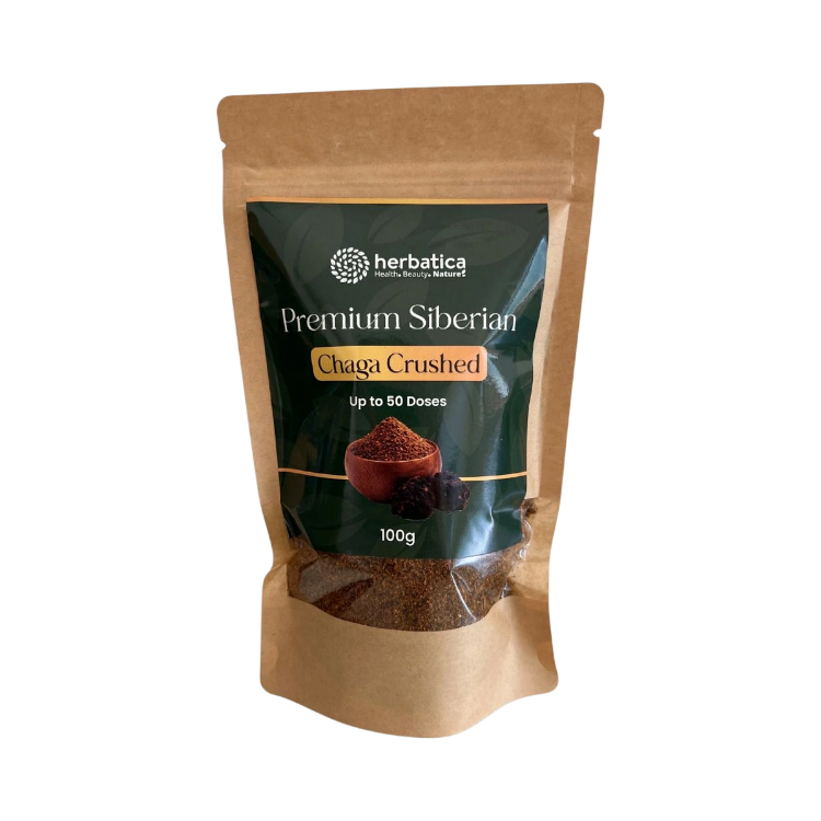 Kép 100% prémium szibériai chaga őrlemény - 100 g - Herbatica