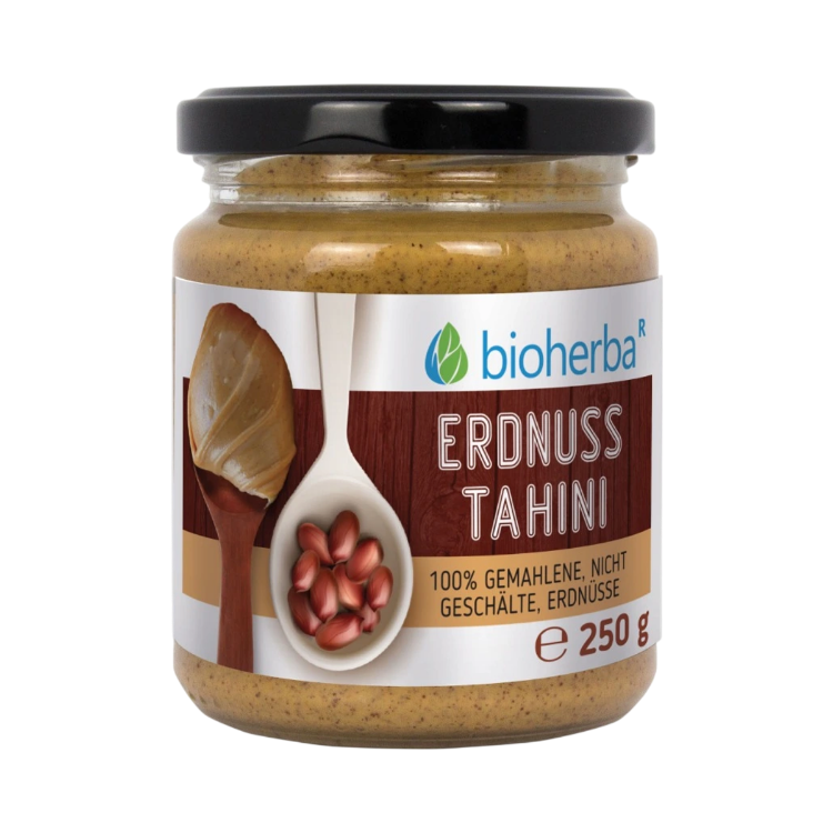 Kép 100% földimogyoró-tahini őrölt, héjas mogyorószemekből – 250 g – Bioherba