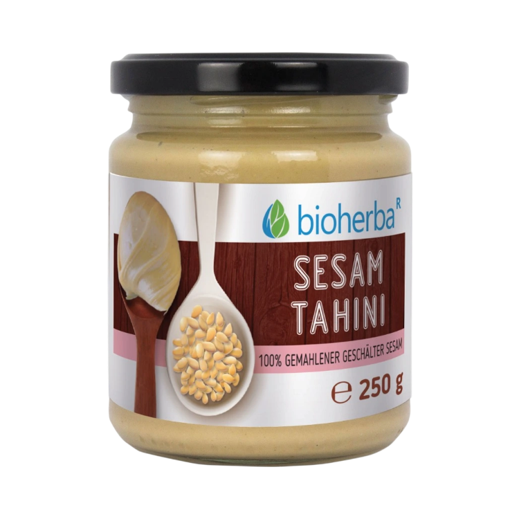 Kép 100% szezámos tahini őrölt hántolt szezámmagból – 250 g – Bioherba