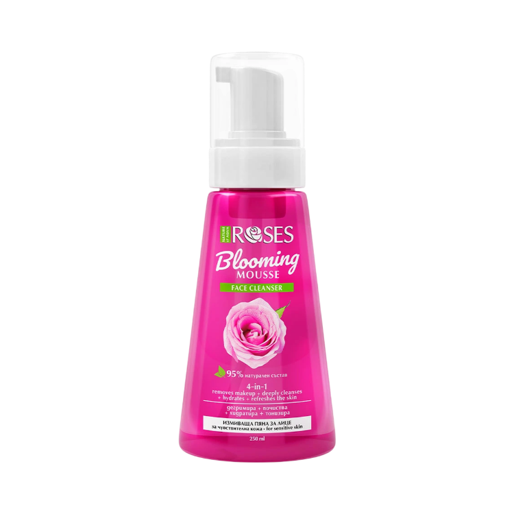 Kép NATURE OF AGIVA ROSES 4 az 1-ben ragyogást fokozó arctisztító hab, 250 ml