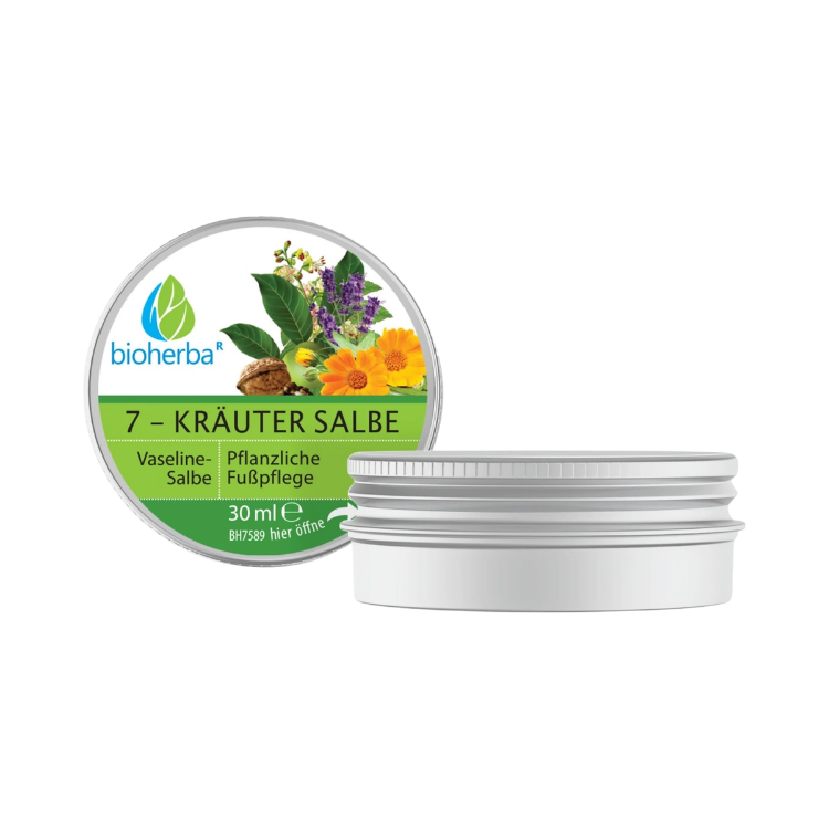 Kép Bioherba 7 gyógynövényes lábkenőcs vadgesztenyével és dióval – 30 ml
