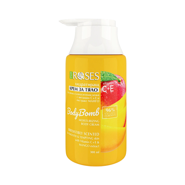 Kép BODY BOMB hidratáló testápoló krém C- és E-vitaminnal, mangókivonattal 300 ml - NATURE OF AGIVA