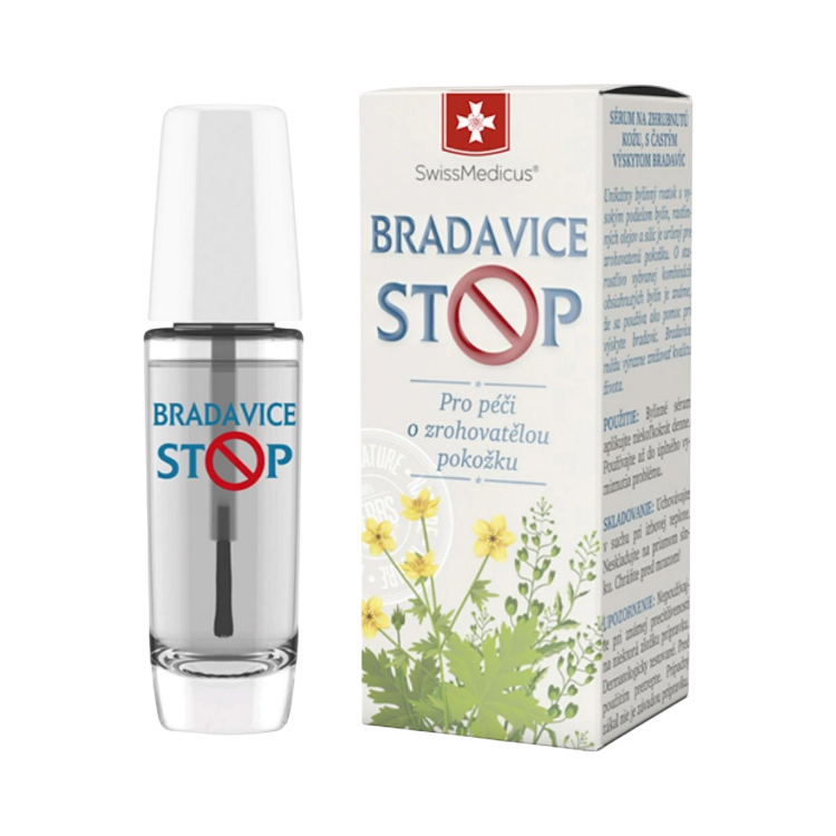 Kép BradaviceStop SwissMedicus – gyógynövényes szérum bőrkeményedésre és szemölcsre hajlamos bőrre, 10 ml