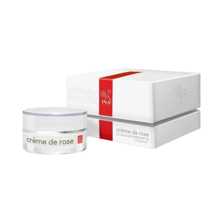 Kép Crème de Rose SPF 30 hidratáló arckrém organikus rózsaolajjal - 50 ml - INA Essentials