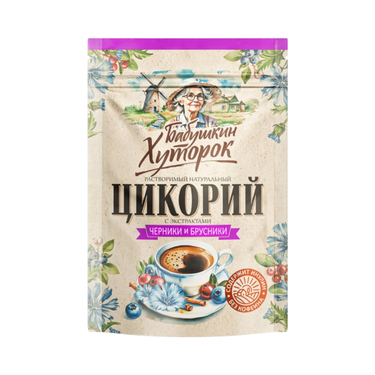 Kép Hutorok cikóriakávé áfonyával és vörös áfonyával - 100 g