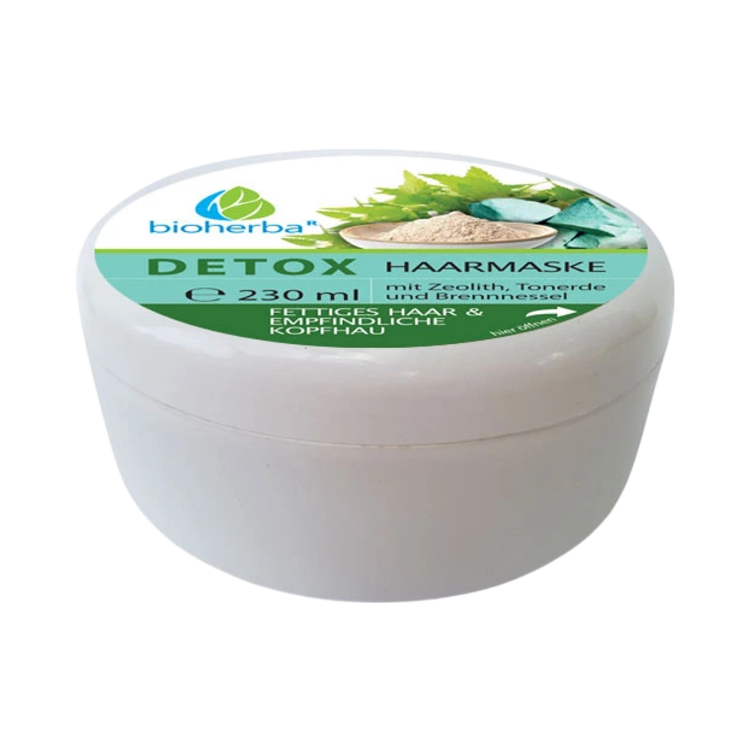 Kép Bioherba Detox hajmaszk zeolittal, agyaggal és csalánnal zsíros hajra és érzékeny fejbőrre – 230 ml