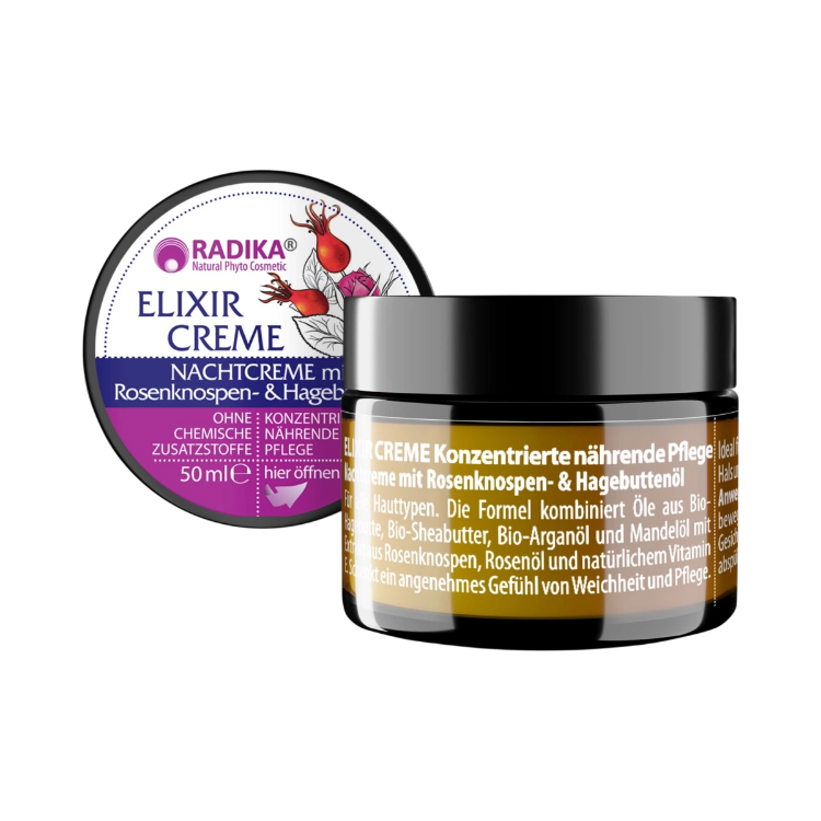 Kép Bioherba Elixír éjszakai krém rózsabimbóval és csipkebogyóolajjal - 50 ml
