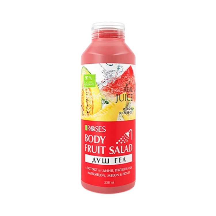 Kép FRUIT SALAD természetes tusfürdő görögdinnyével, sárgadinnyével és mézzel 330 ml - NATURE OF AGIVA