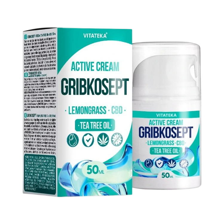 Kép Gribkosept krém citromfűvel, CBD-vel és tea tree olajjal - 50 ml - Vitateka