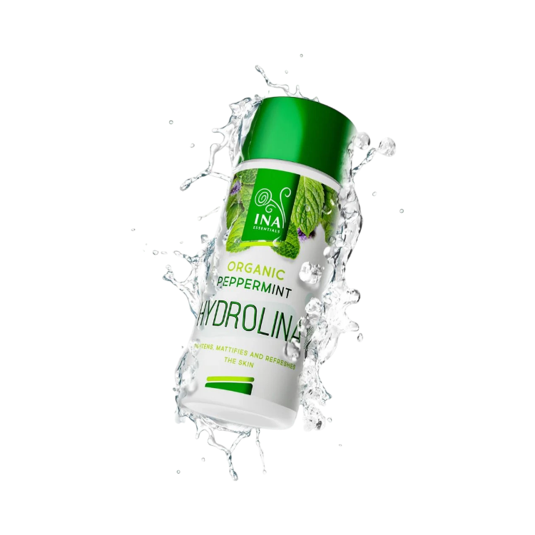 Kép HYDROLINA – organikus mentavíz a feszesebb, matt hatású arcbőrért – 150 ml – INA Essentials