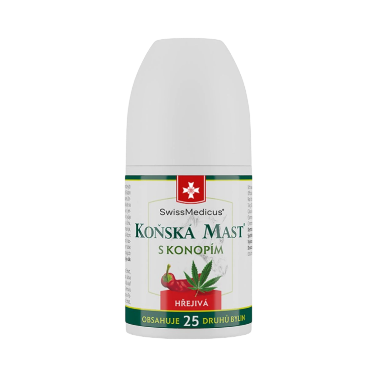 Kép SwissMedicus melegítő kenderes lóbalzsam ROLL-ON – 90 ml