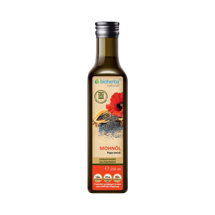 Kép Hidegen sajtolt mákolaj - 250 ml - Bioherba