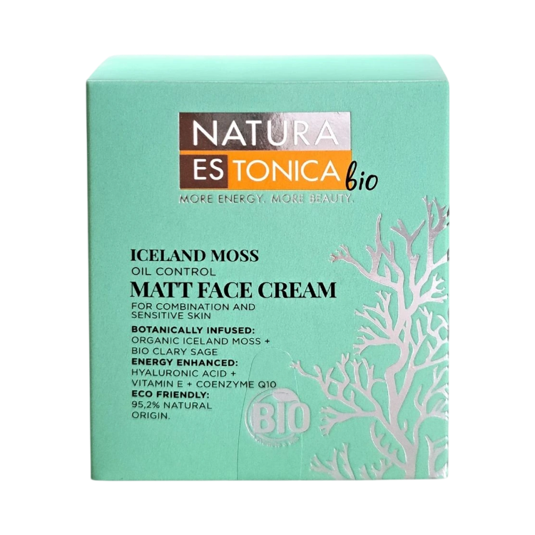 Kép Natura Estonica mattító arckrém izlandi zuzmóval – 50 ml