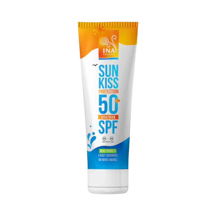 Kép INA Essentials természetes SPF 50+ fényvédő krém arcra és testre organikus ezüstfenyő-vízzel – 100 ml
