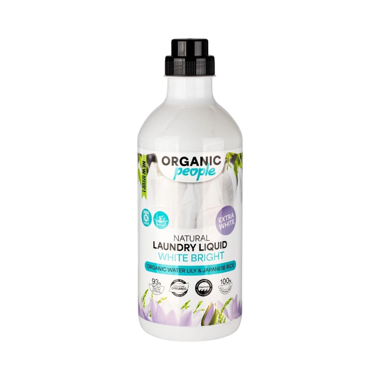 Kép Organic People természetes mosógél fehér ruhákhoz – 1000 ml