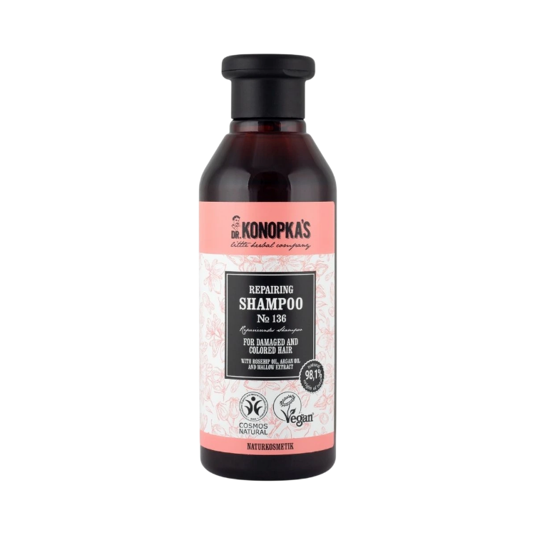 Kép Dr. Konopka's №136 regeneráló sampon sérült és festett hajra – 280 ml