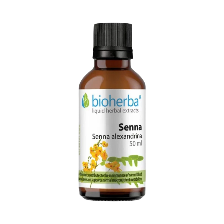 Kép Senna tinktúra cseppek krómmal - 50 ml - Bioherba