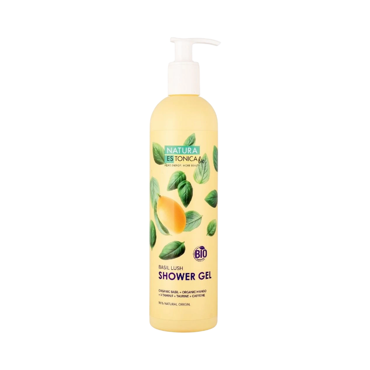 Kép Natura Estonica Basil Lush frissítő tusfürdő bazsalikommal és mangóval – 400 ml