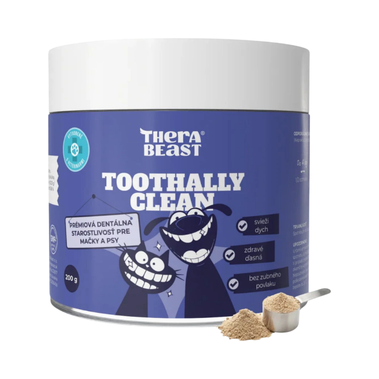 Kép Toothally clean – fog- és ínyápoló por kutyáknak és macskáknak – 200 g – Therabeast