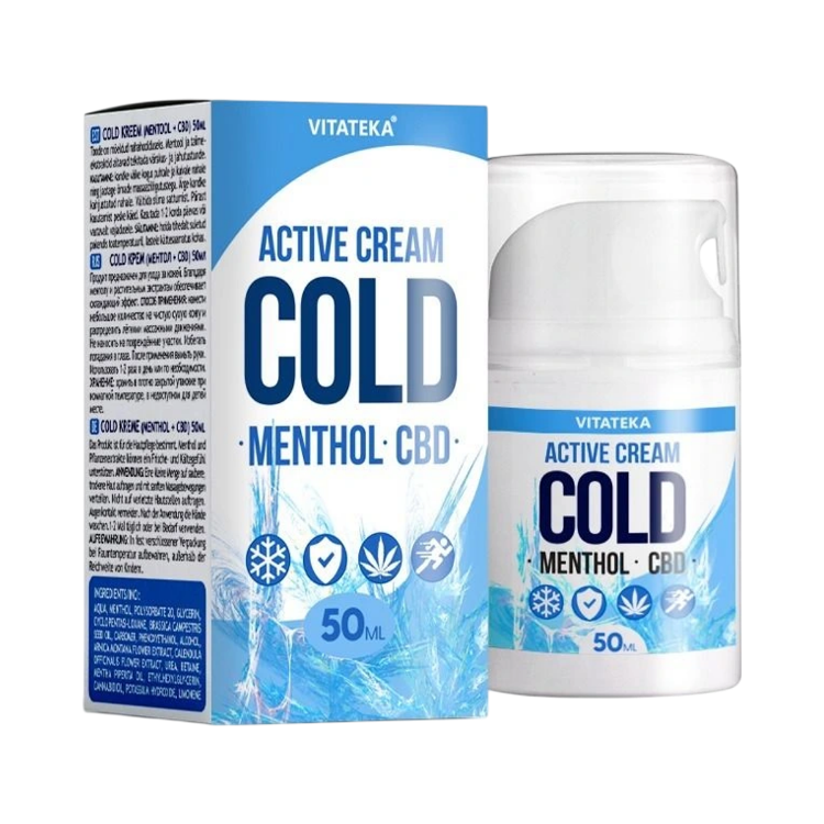 Kép Vitateka nyugtató hűsítő krém mentollal és CBD-vel – 50 ml