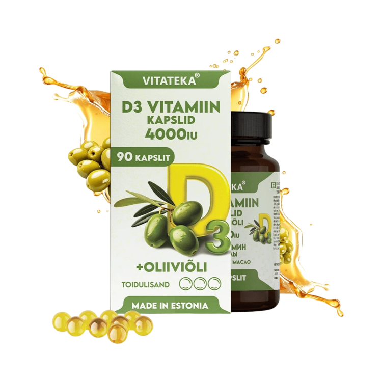 Kép Vitateka D3-vitamin 4000 IU olívaolajjal – 90 kapszula