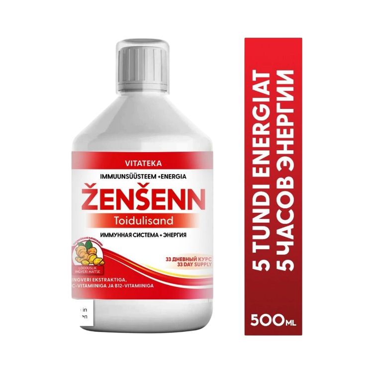 Kép Vitateka vitaminos gyógynövényes ital – ginzeng, eleuthero és gyömbér – 500 ml