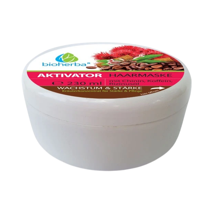Kép Bioherba Aktivátor hajmaszk kininnel, koffeinnel és ricinusolajjal - 230 ml