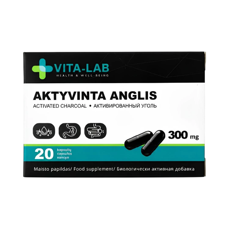 Kép Aktív szén 300 mg – 20 kapszula – VITA-LAB