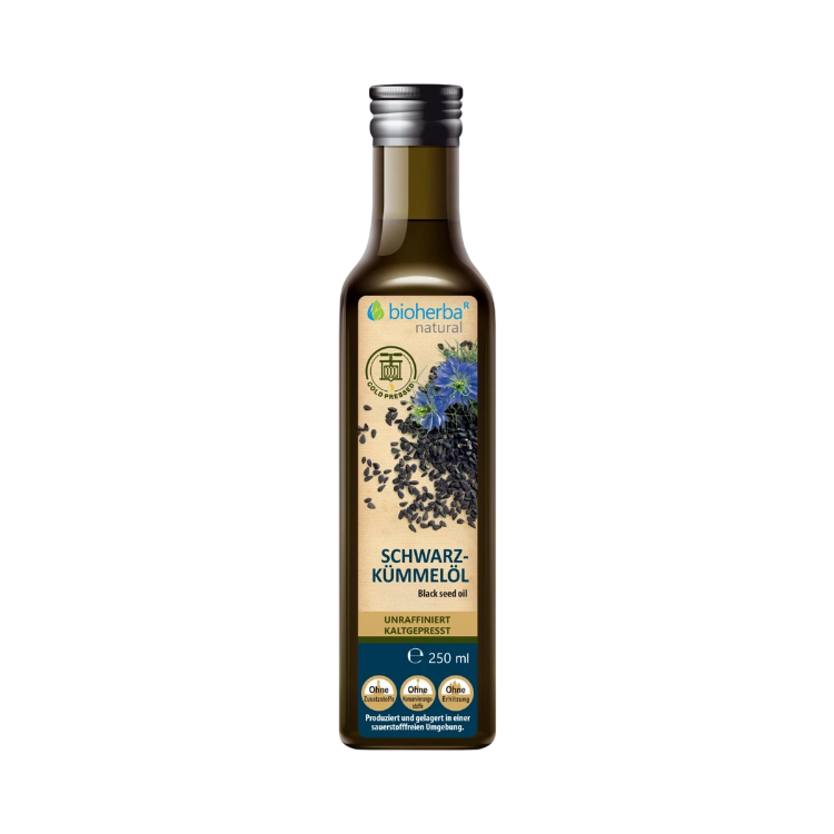 Kép Bioherba hidegen sajtolt, finomítatlan feketekömény-olaj – 250 ml