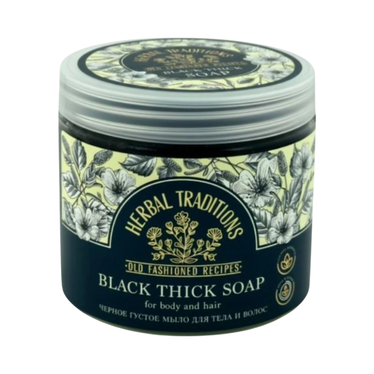 Kép Fekete sűrű szaunaszappan testre és hajra - 400 ml – Herbal Traditions