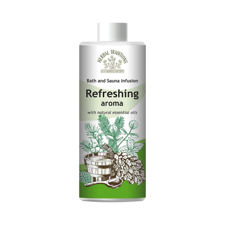 Kép Frissítő aroma fürdőhöz, szaunához és gőzfürdőhöz – 500 ml – Herbal Traditions