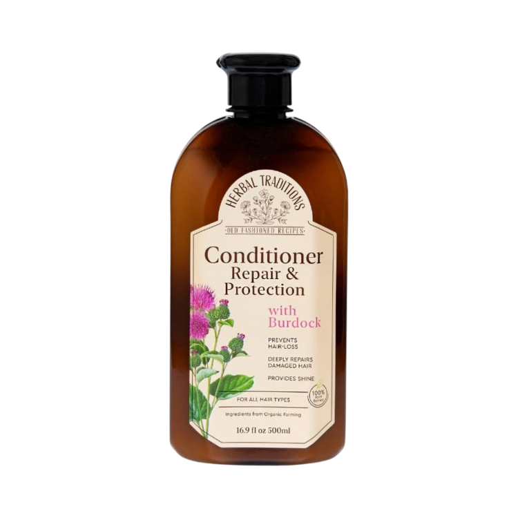 Kép Regeneráló és védő bojtorjános hajbalzsam - 500 ml - Herbal Traditions