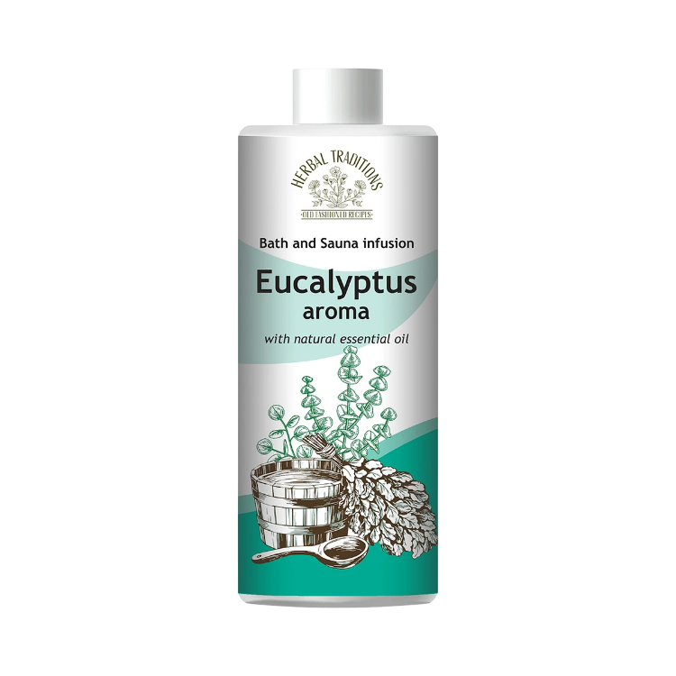 Kép Eukaliptuszaroma fürdőhöz, szaunához és gőzfürdőhöz – 500 ml – Herbal Traditions